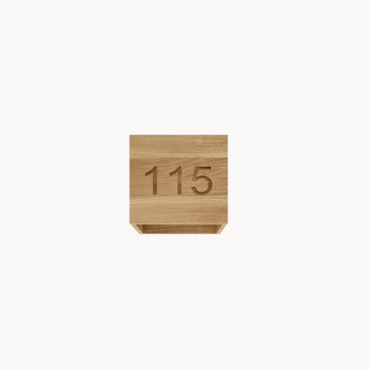 Huisnummerbox Wood
