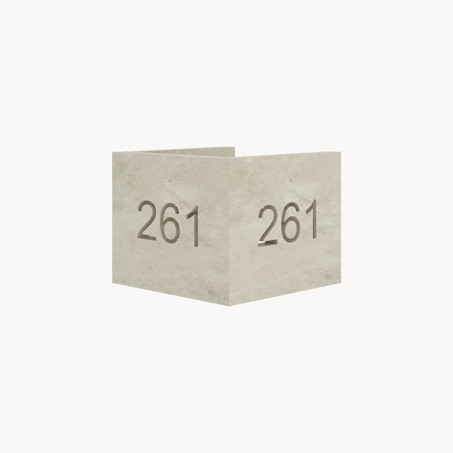 Huisnummerbox - Resin