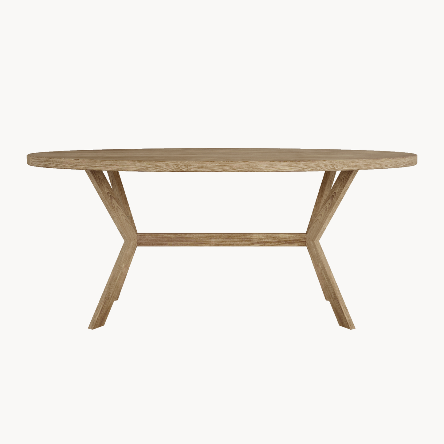 Table à manger ovale en croix