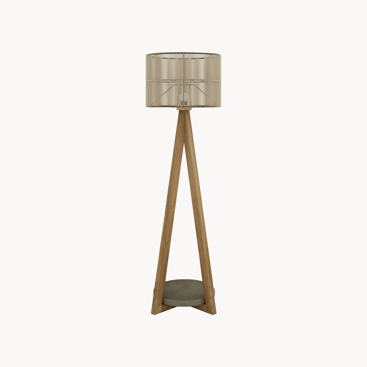 Vloerlamp Milos rope duo