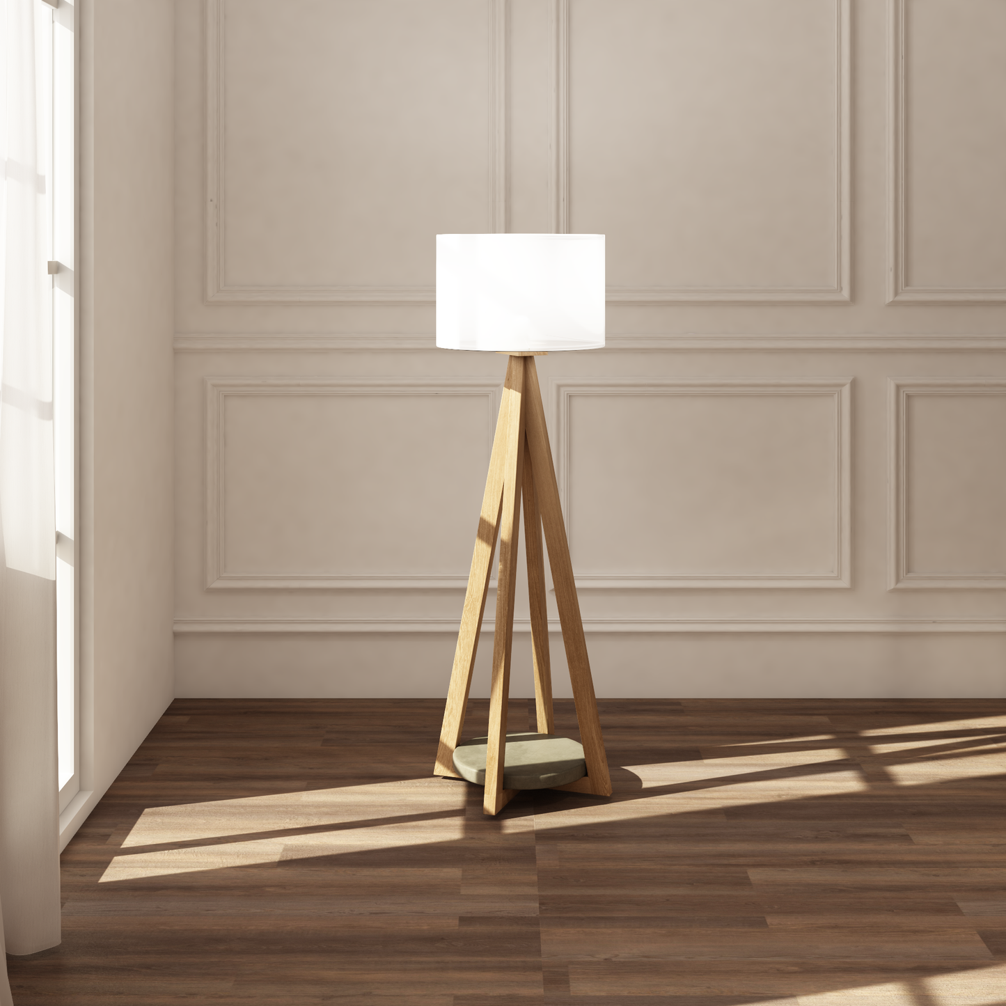 Vloerlamp Milos Linnen