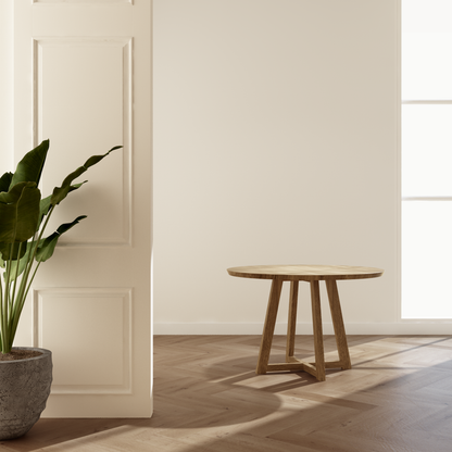 Table à manger ronde croisée