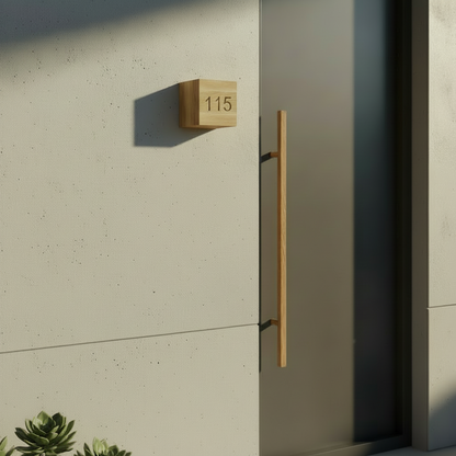 Huisnummerbox - Wood