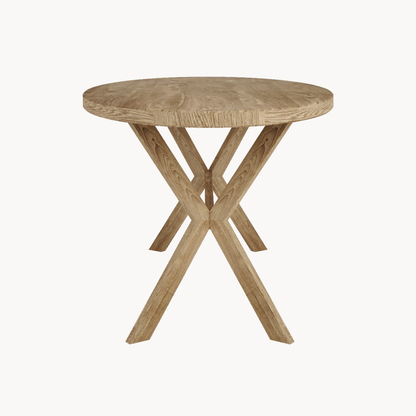 Table à manger ovale en croix