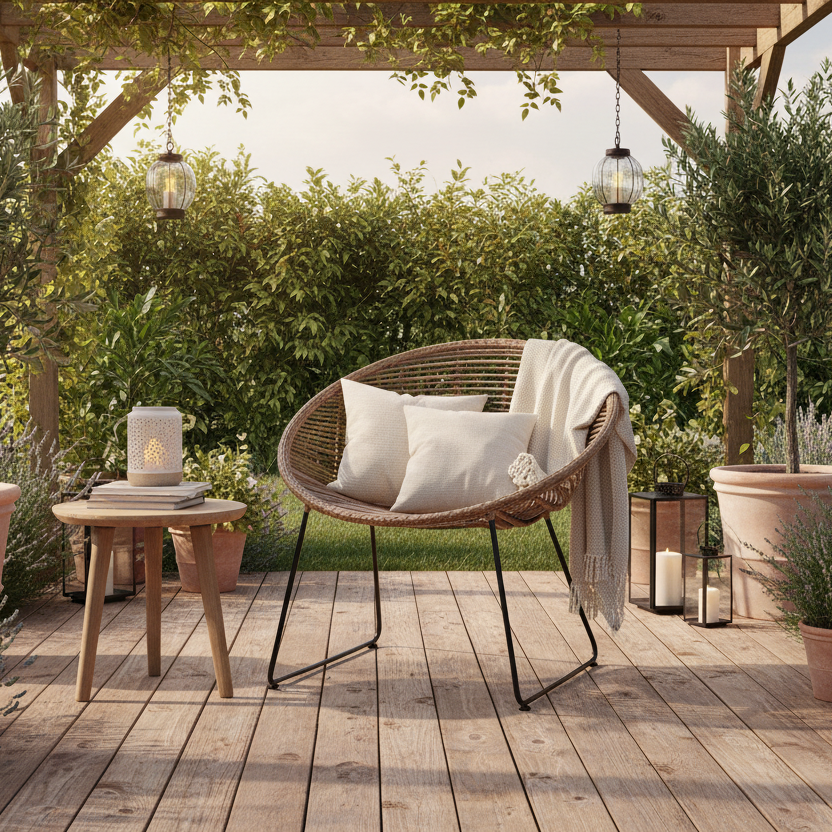 Chaise de terrasse confortable