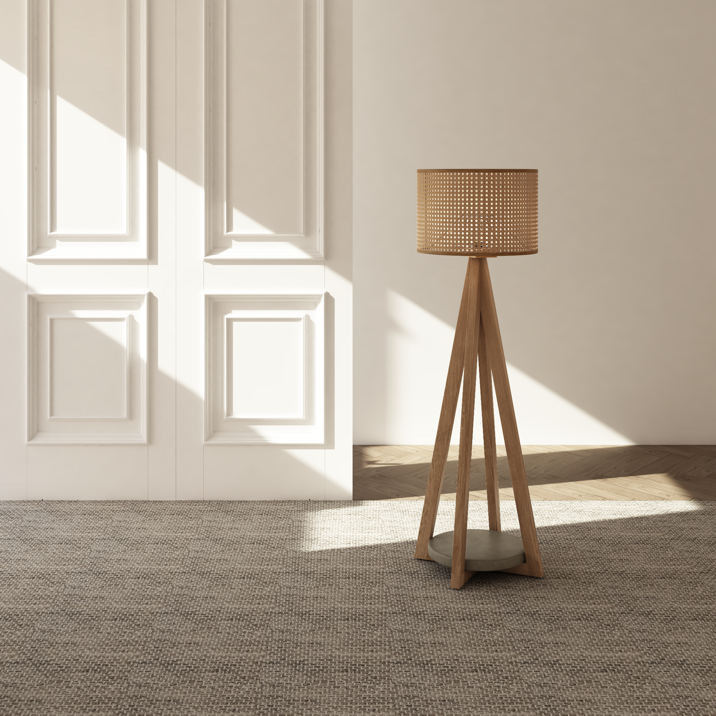 Vloerlamp Milos webbing