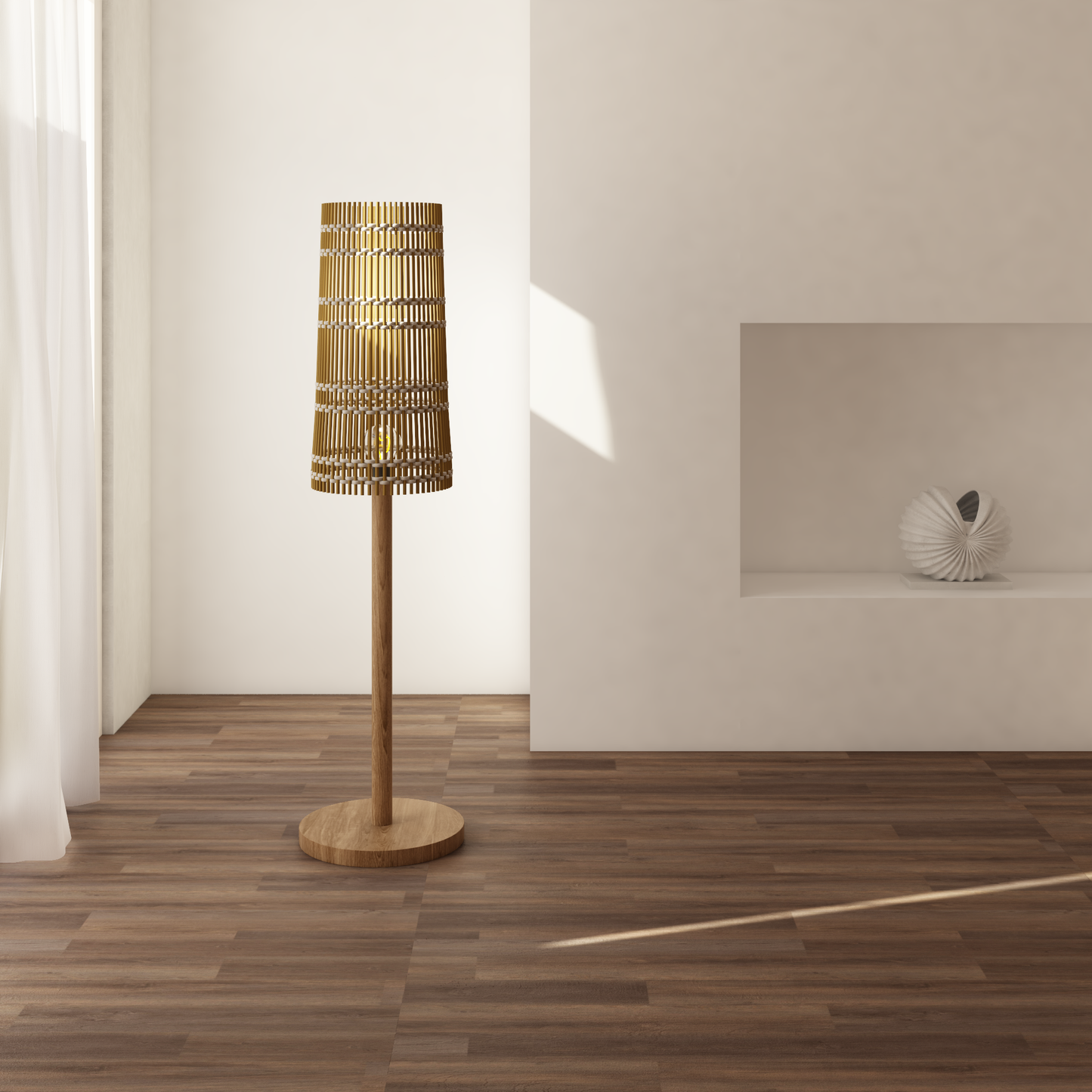 Vloerlamp Rhodos webbing